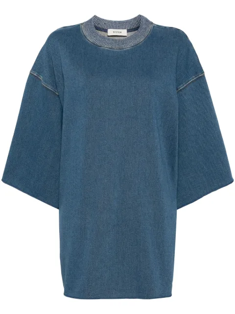 System denim jersey top