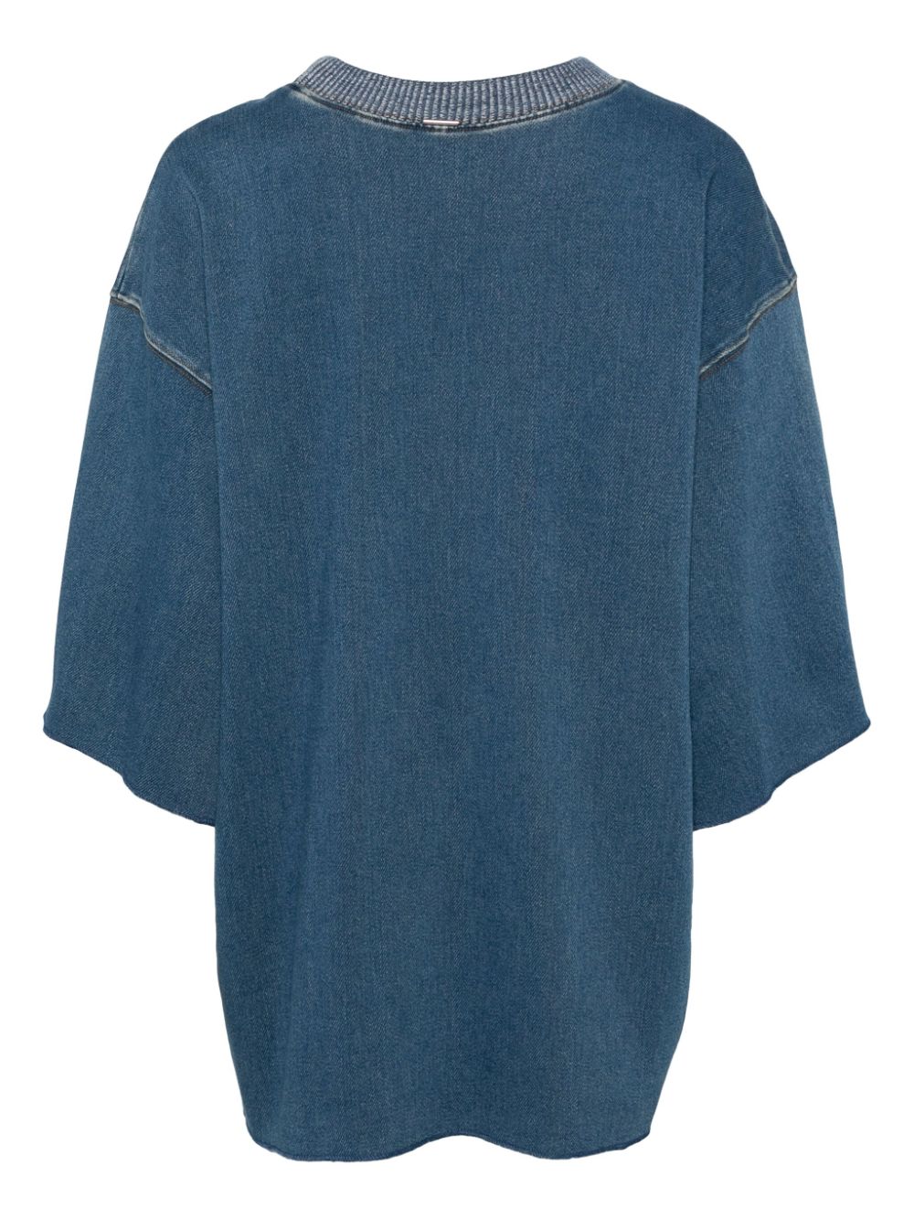 System Denim jersey top - Blauw