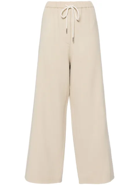 System double faced string wide pants