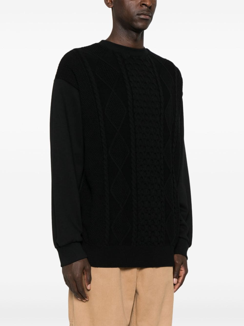 Shop Carhartt Knit-detailed Sweatshirt In Black