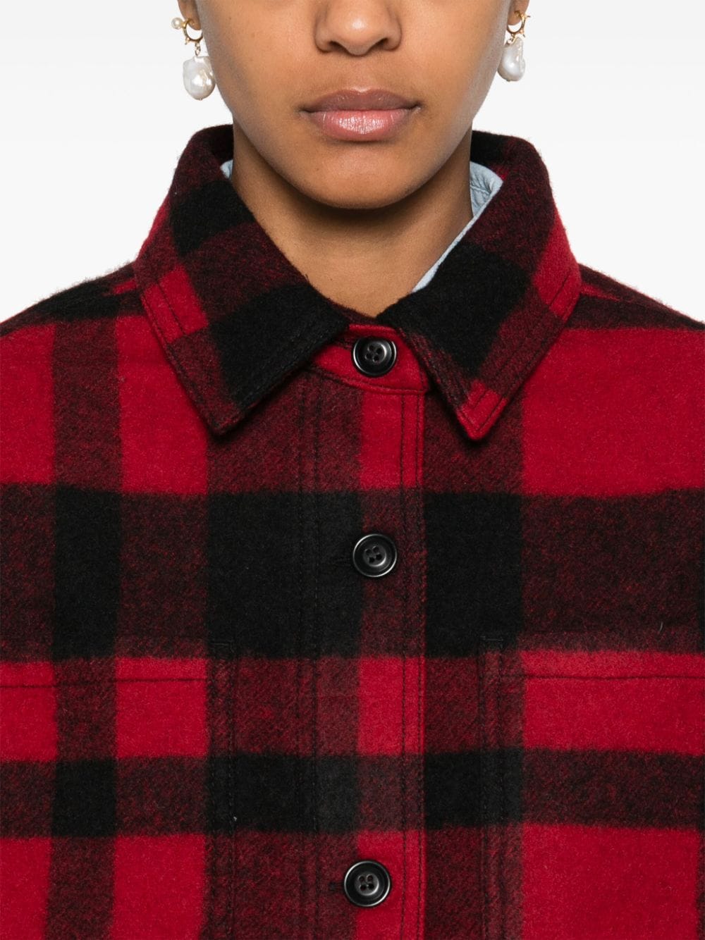 Shop Filson Wool Shirt Jacket In Red