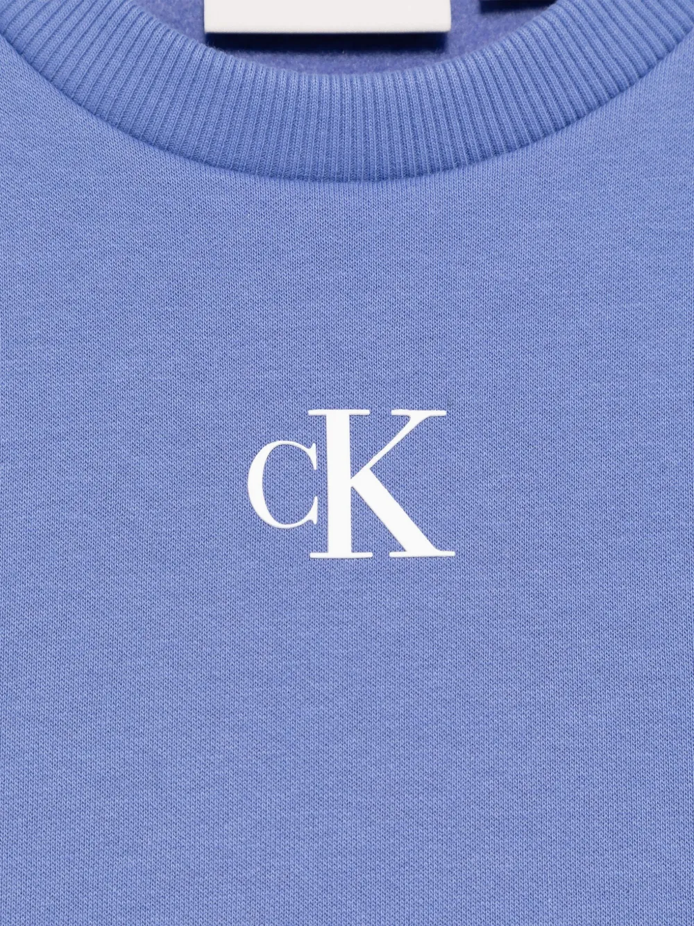 Calvin Klein Kids Sweater met logoprint Paars