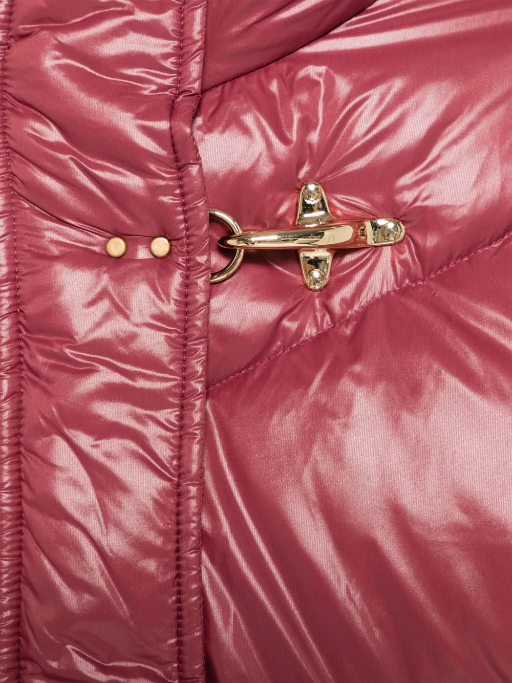 Shop Fay Hooded Puffer Jacket In Red