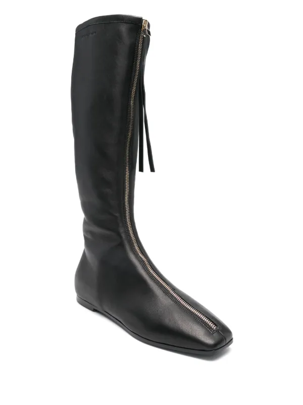 Emporio Armani Leather Boots | Black | FARFETCH