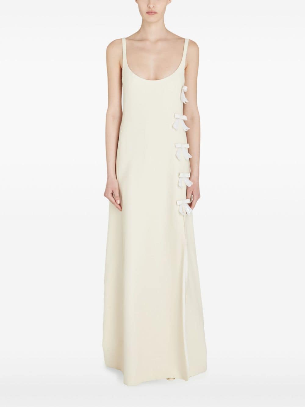 Giambattista Valli Maxi-jurk met strikdetail - Beige