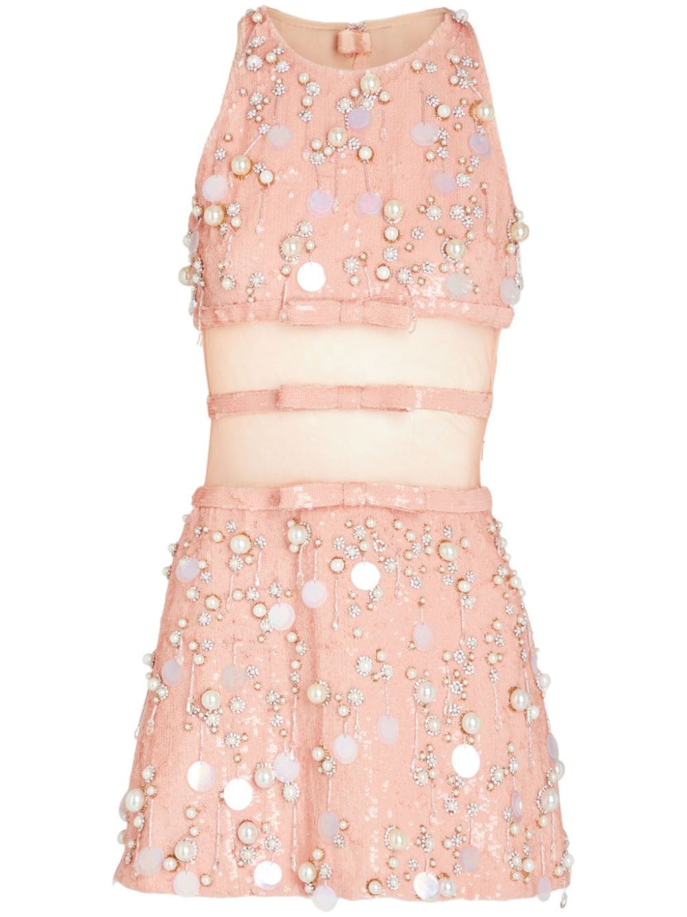 Shop Giambattista Valli Sequined Short Dress In Pink