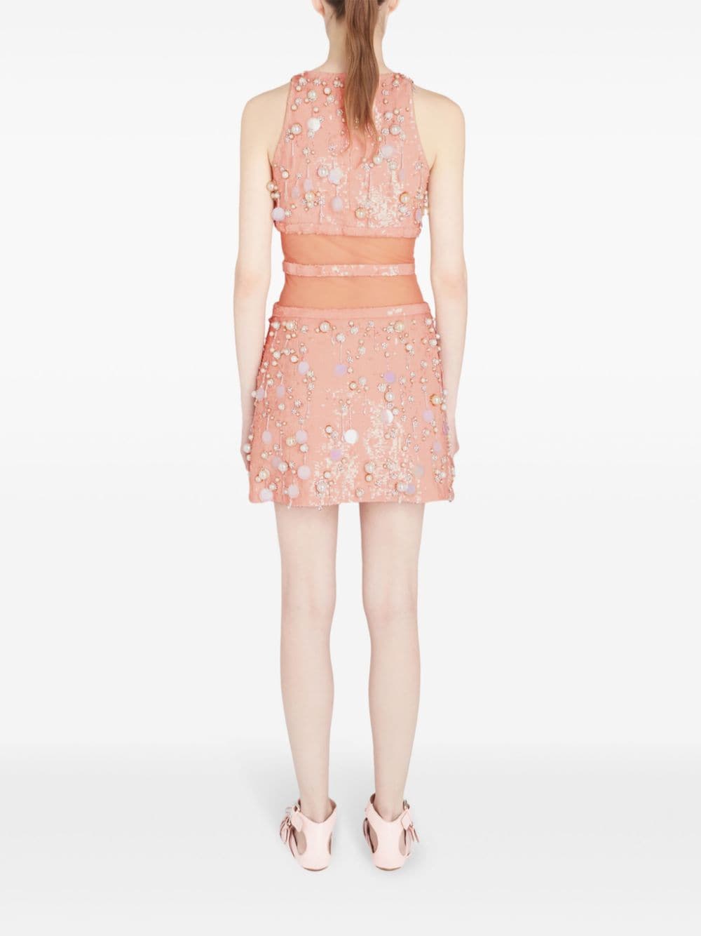 Shop Giambattista Valli Sequined Short Dress In Pink