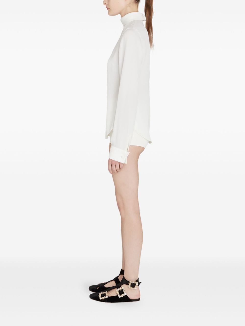 Shop Giambattista Valli Silk Blouse In White