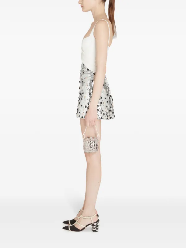 Giambattista Valli x  スパンコールミニドレス Giambattista Valli スパンコール ミニドレス | ホワイト