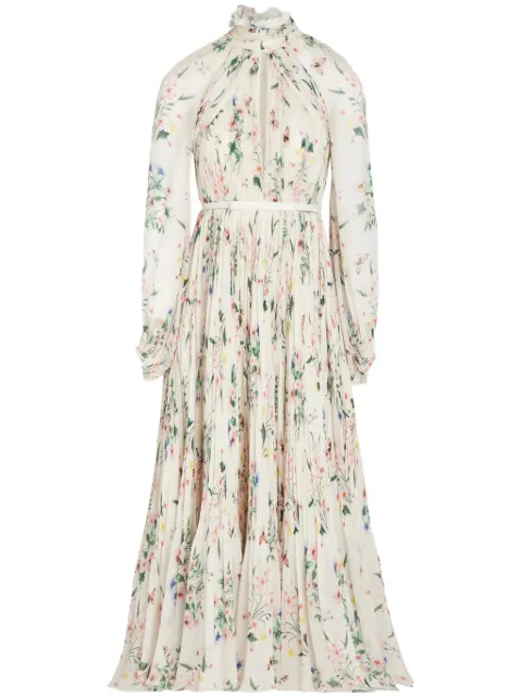 Giambattista Valli botanical draped dress 