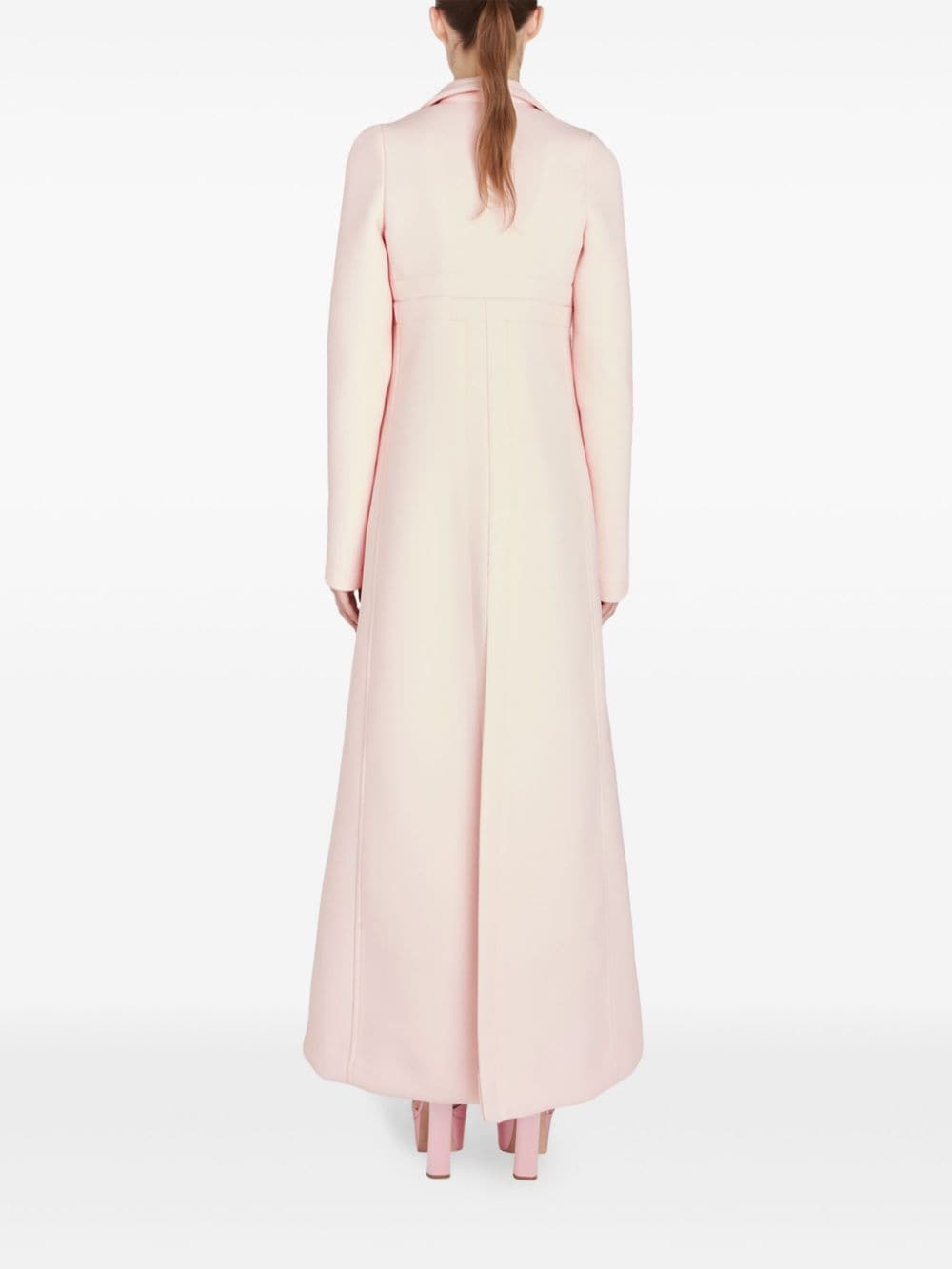 Shop Giambattista Valli Gabardine Double-breasted Coat In Pink