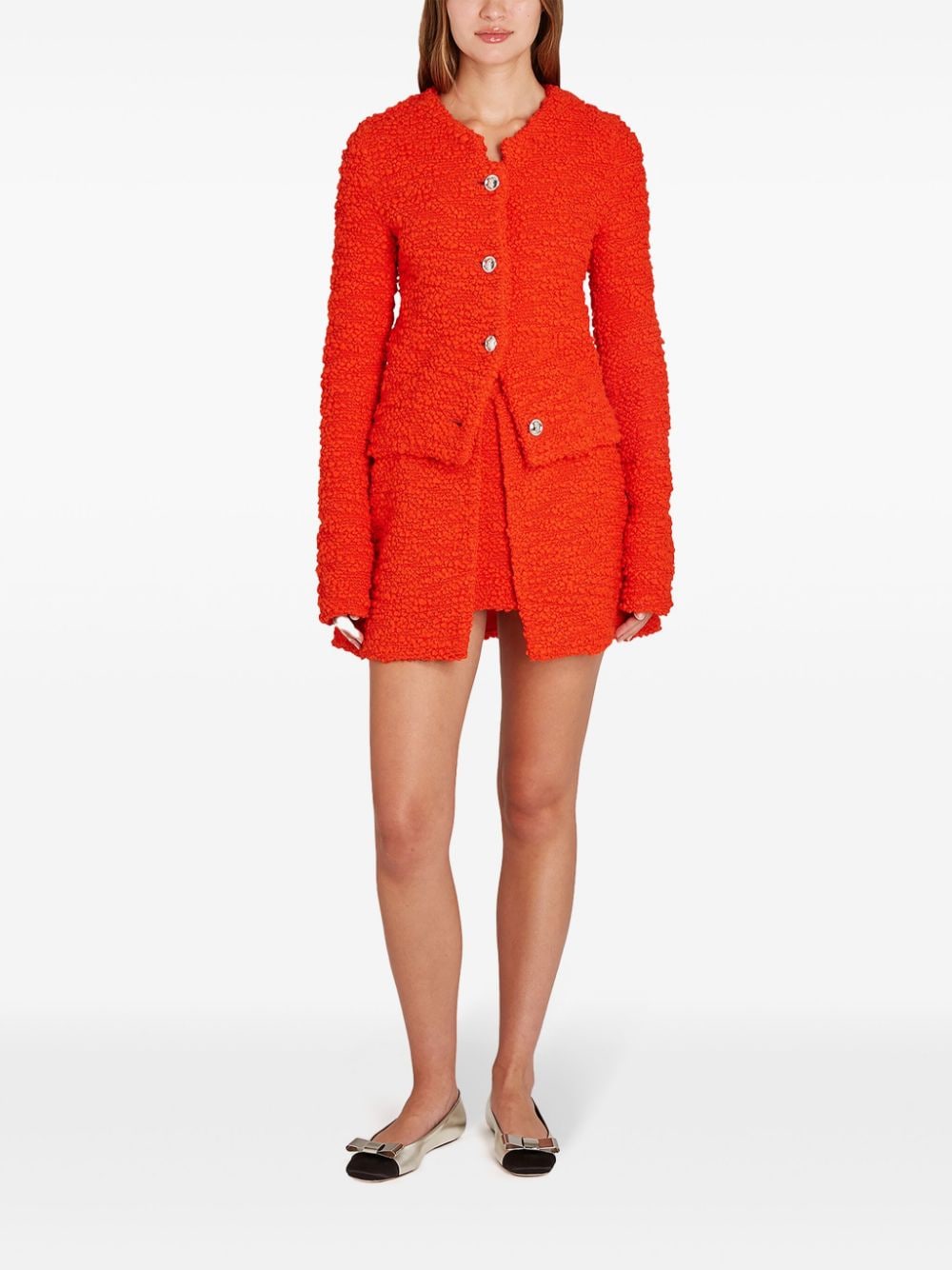 Giambattista Valli Tweed mini-rok - Oranje