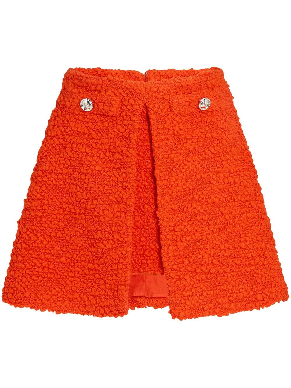 Shop Giambattista Valli Tweed Mini Skirt In Orange