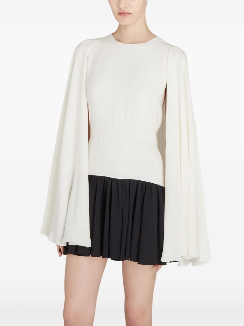 Shop Giambattista Valli Cape Short Dress In White