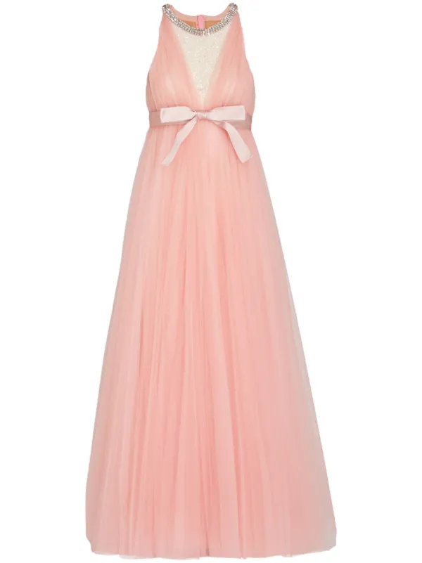 Giambattista Valli Long Tulle Dress - Pink