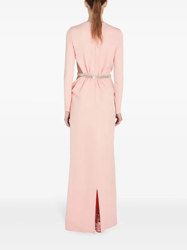 Giambattista Valli Rhinestone Embellished Long Dress | Pink Giambattista Valli Rhinestone Embellished Long Dress | Pink