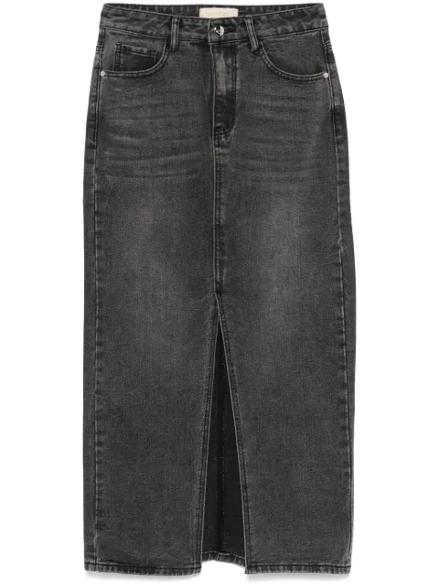kaos denim midi skirt
