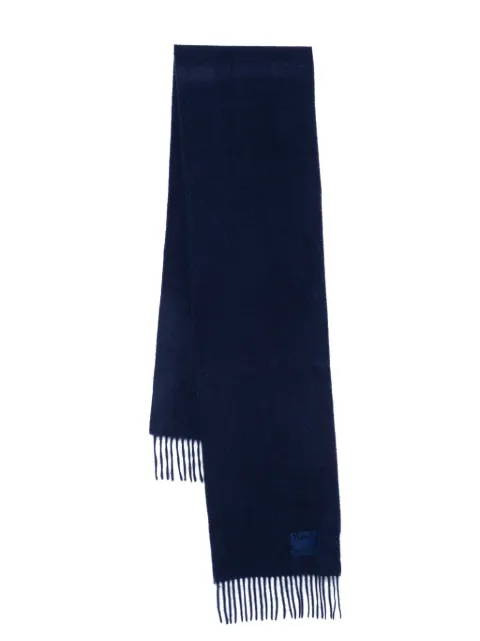 Paul Smith logo-embroidered cashmere scarf