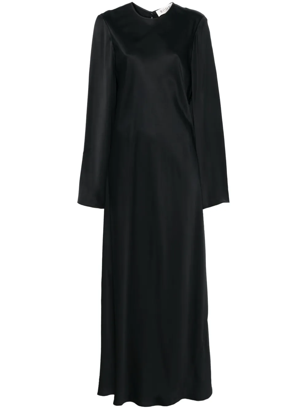 Róhe robe en satin à coupe longue - Noir