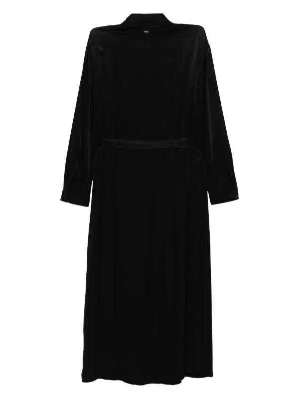 armani exchange dress black Armani Exchange V-Neck Cap Sleeve A-Line Dress Black main image 1