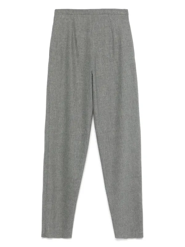 Emporio Armani mélange-effect Trousers Grey FARFETCH