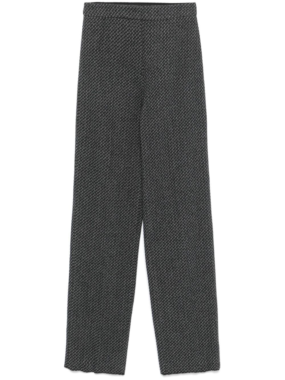 Emporio Armani pattern-jacquard trousers - Grey