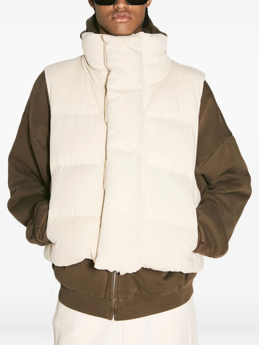 ENTIRE STUDIOS Gilet met hoge hals Wit