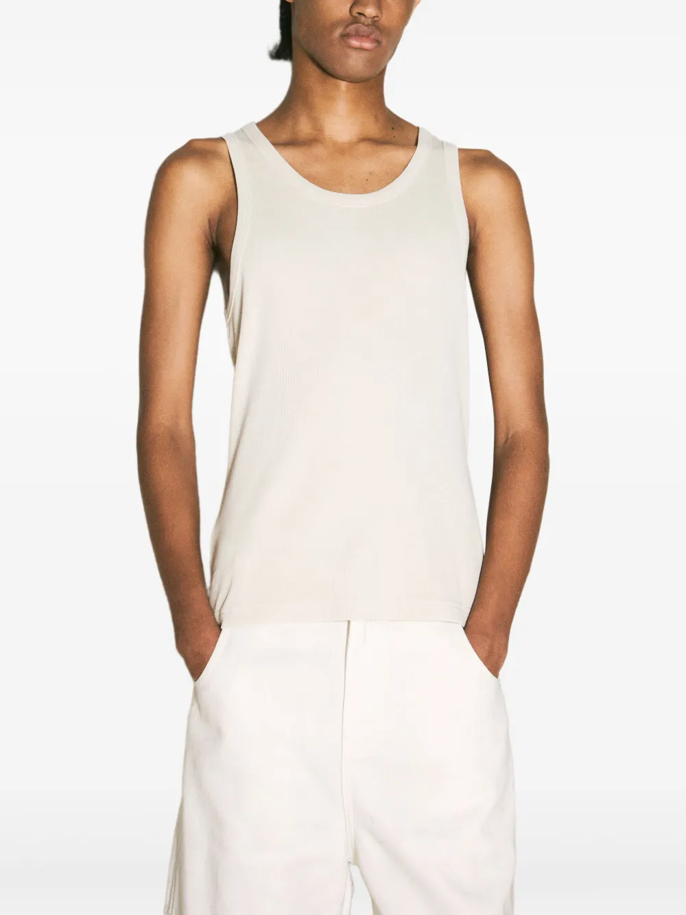 Entire Studios Round-neck Tank Top In Neutrals
