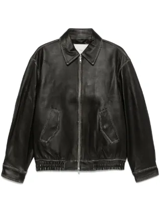DUNST フェイデッド レザージャケット | ブラック | FARFETCH JP