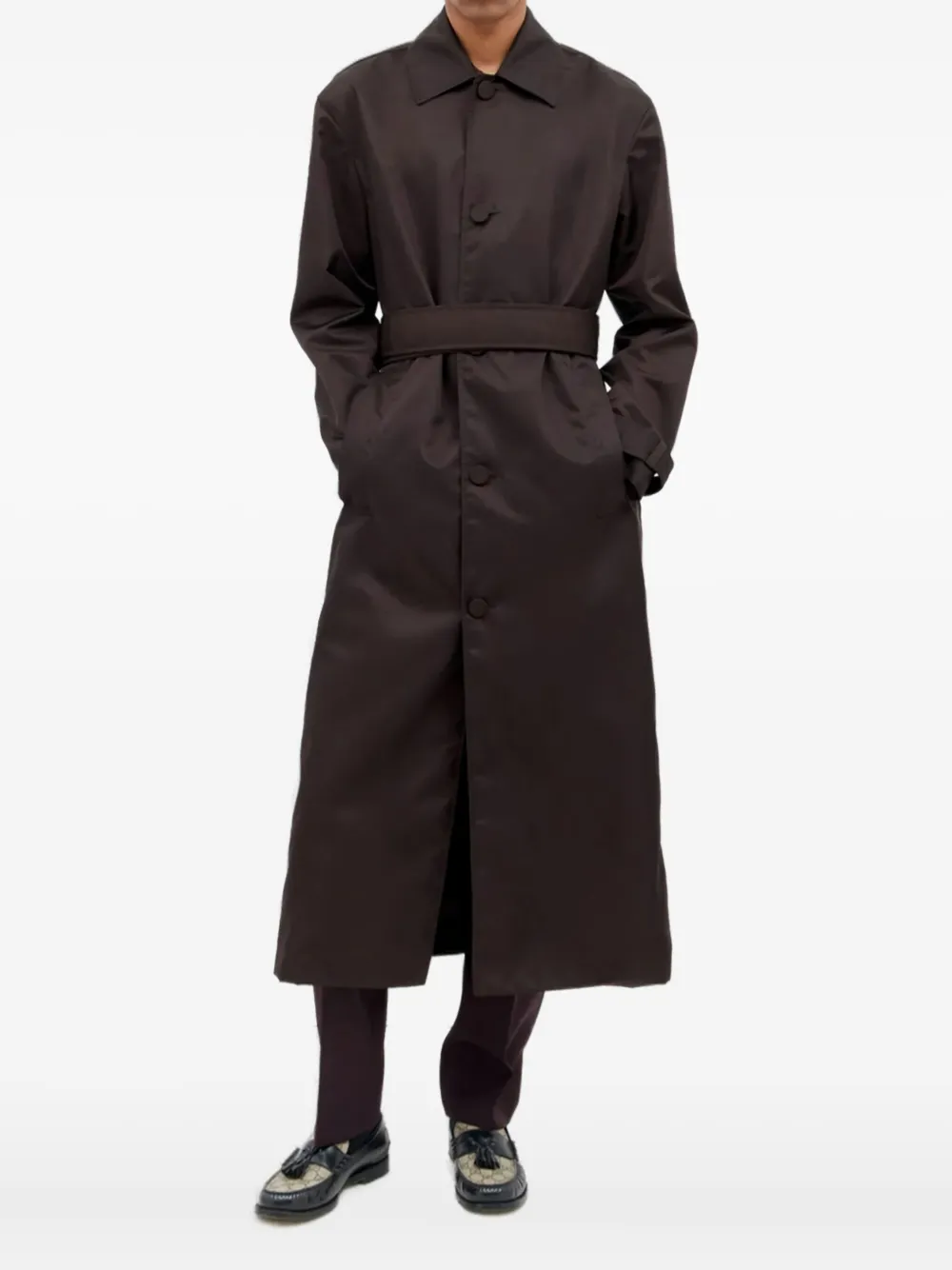 Gucci belted buttoned coat | Brown | Image 1