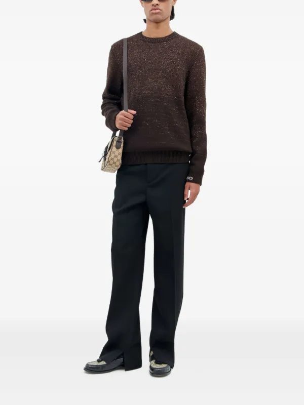 Gucci クルーネック セーター | ブラウン | FARFETCH JP