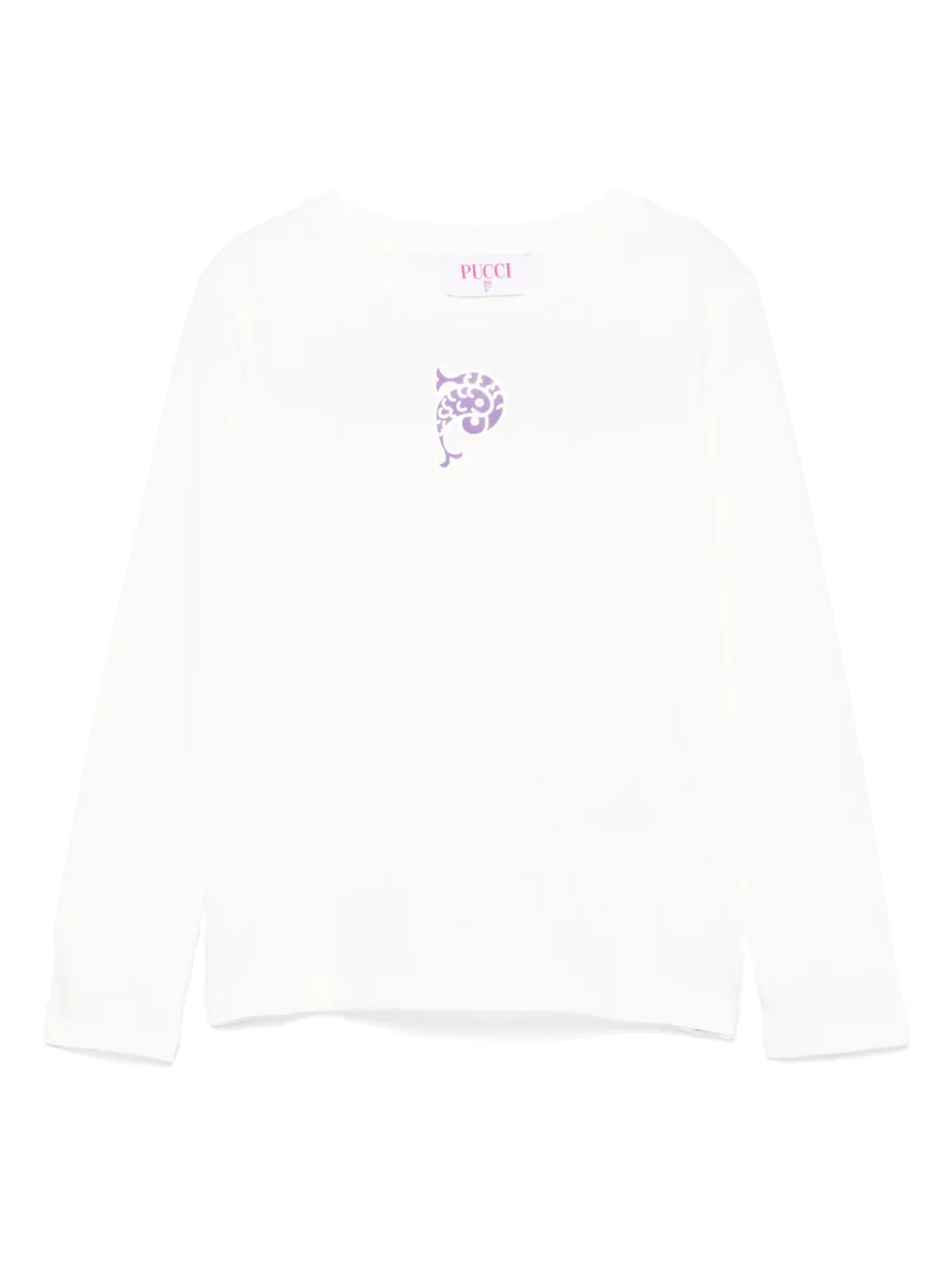 Shop Pucci Junior Logo-print T-shirt In White