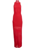 Fleur Du Mal pointelle-knit racer dress - Red