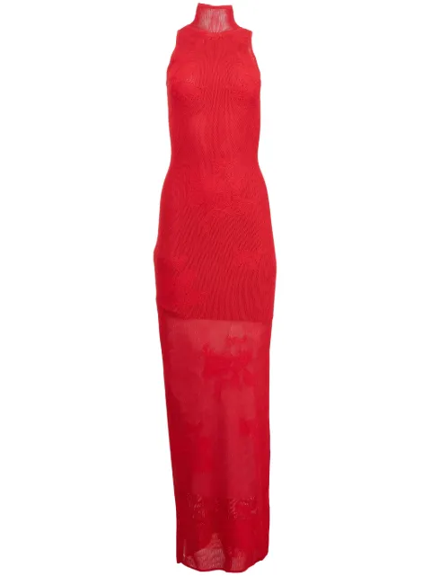 Fleur Du Mal pointelle-knit racer dress DR05740964 - 0