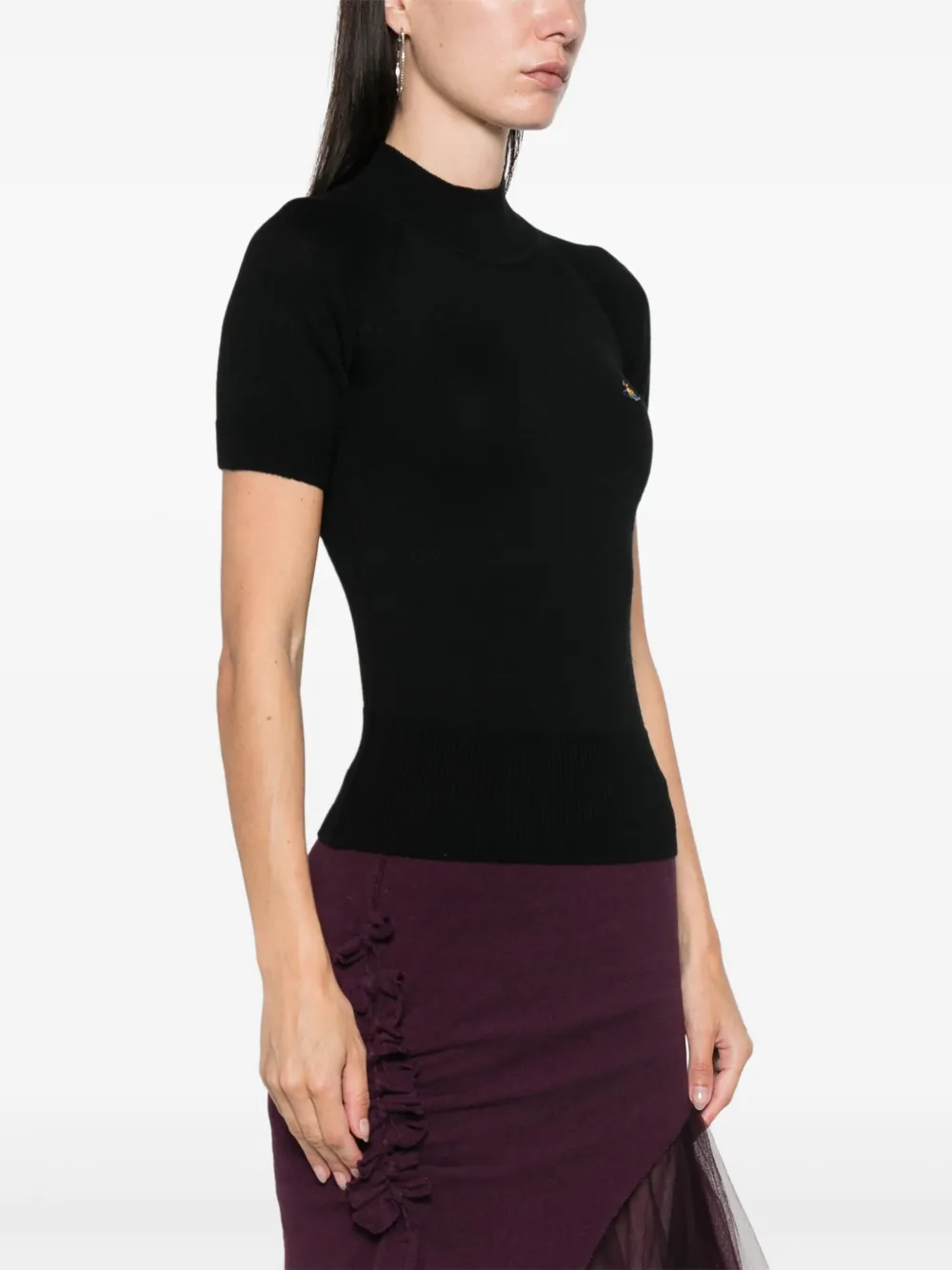 Vivienne Westwood Bea top met gedrapeerde hals Zwart