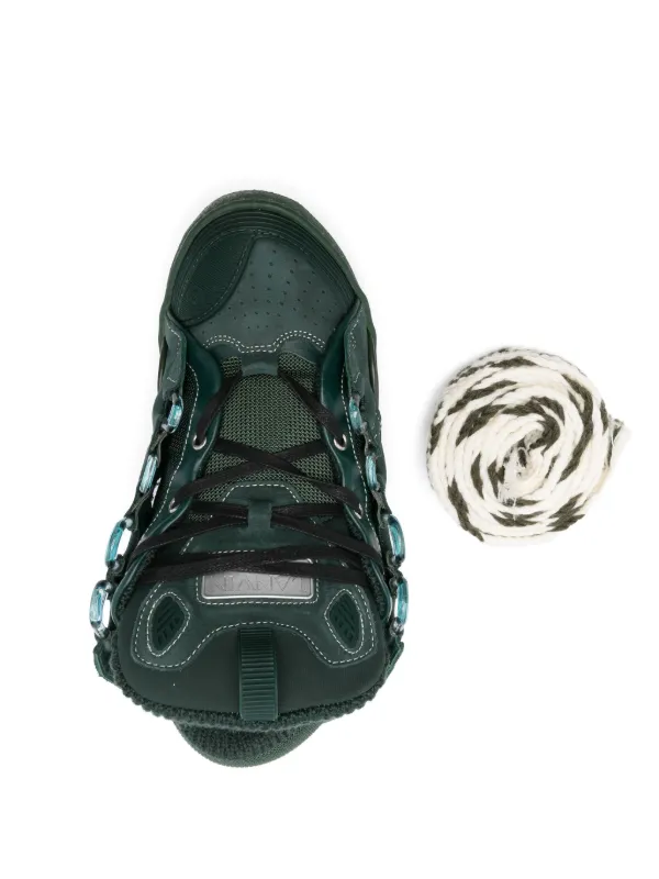 スニーカー LANVIN Woman Sneakers Green FUSKDK12MONO 414 Leather Curb Sneakers | Lanvin