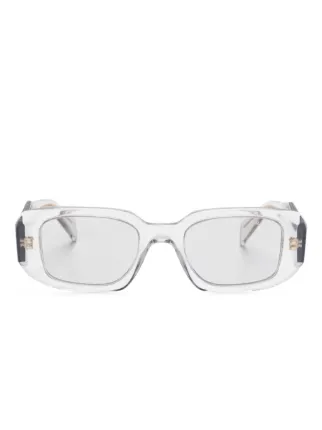 Preowned Prada Symbole Sunglasses Clear / Light Grey Transparent Prada Symbole Sunglasses - Light Gray Lenses  main image 4