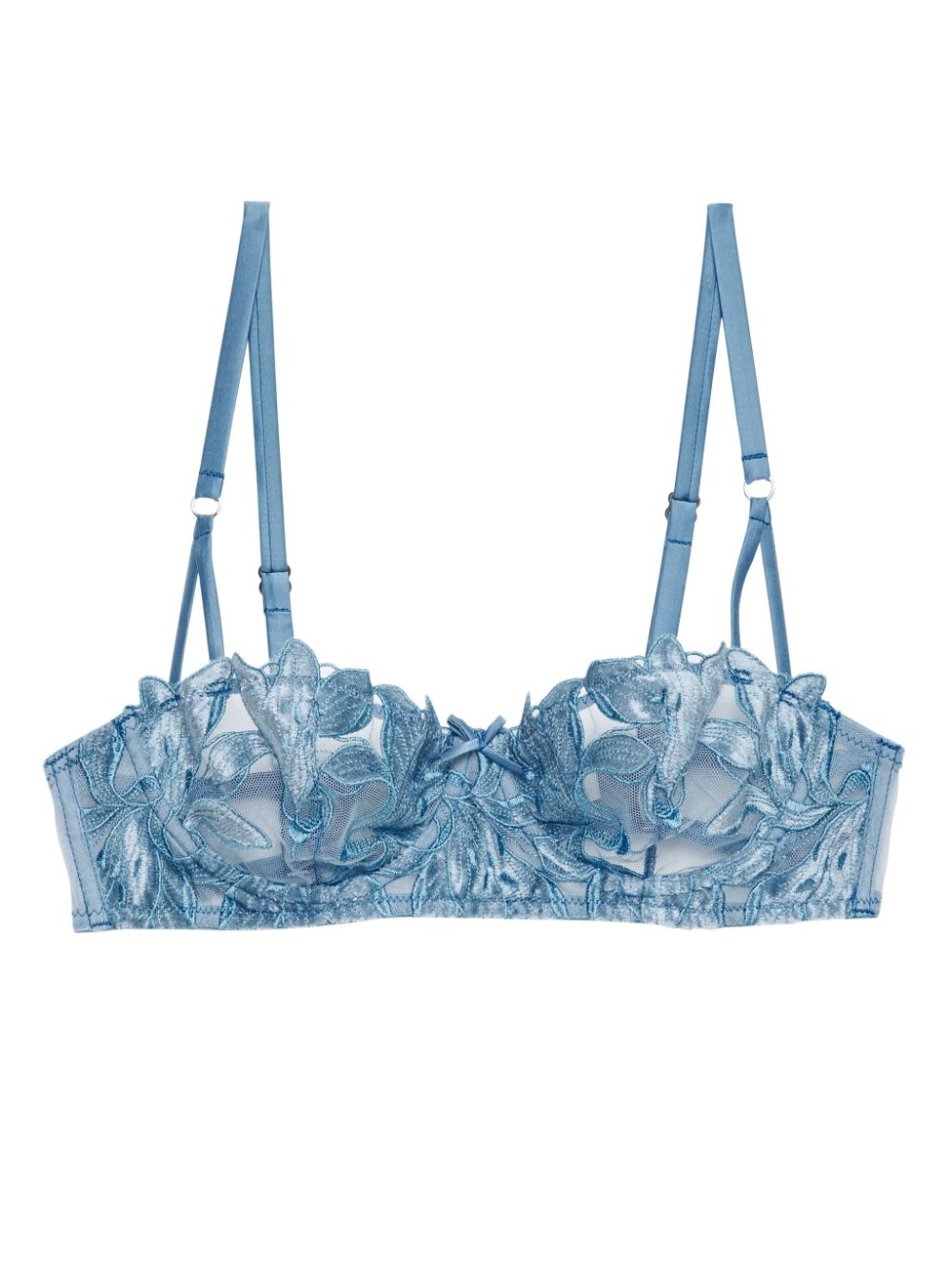 Velvet Lily Embroidery balconette bra