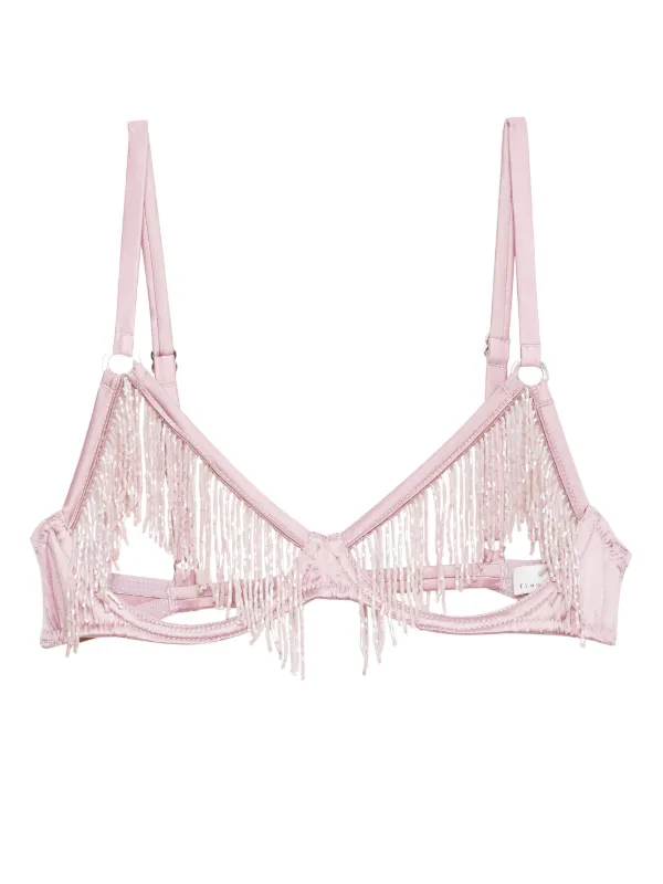 fleur du mal ブラ　Sサイズ Black Love Lock Embroidery Half Lined Bra | Fleur du Mal