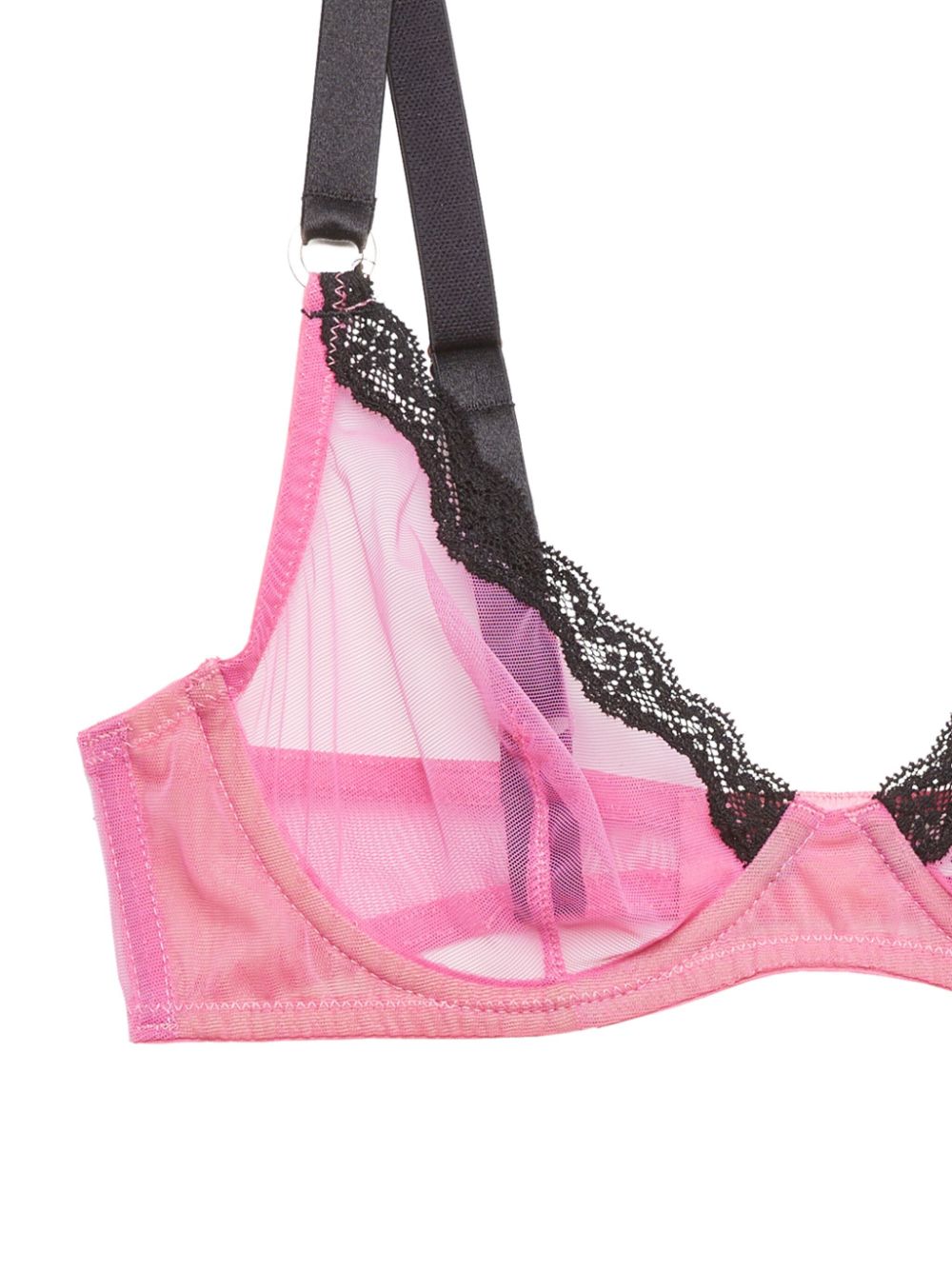 Fleur Du Mal sheer tulle bra - Roze