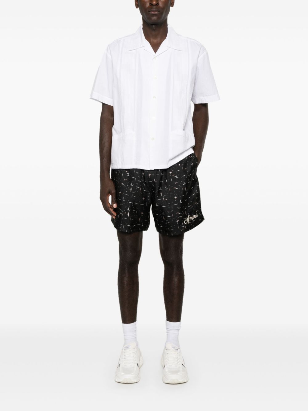 AMIRI abstract-print deck shorts - Zwart