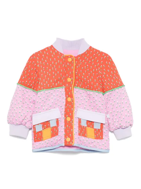 Stella McCartney Kids chamarra capitonada con diseño color block