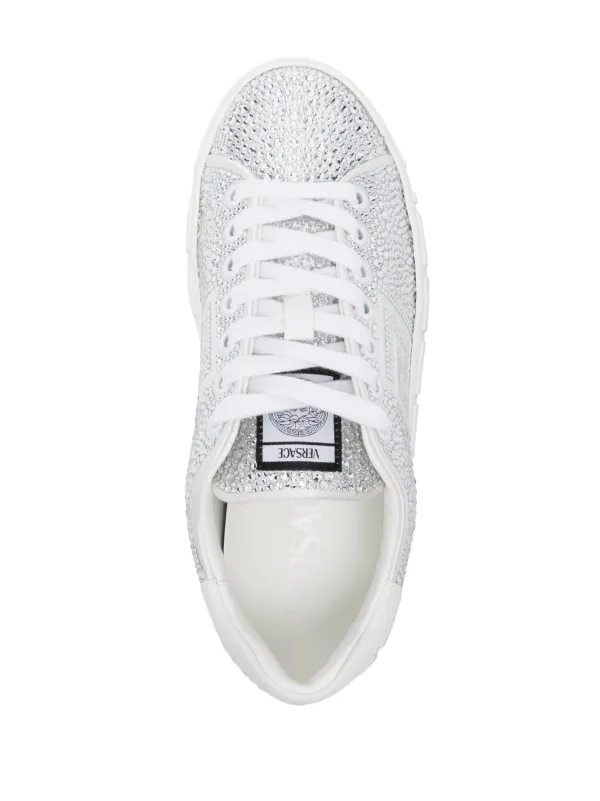 Versace Crystal Greca Sneakers | White | FARFETCH