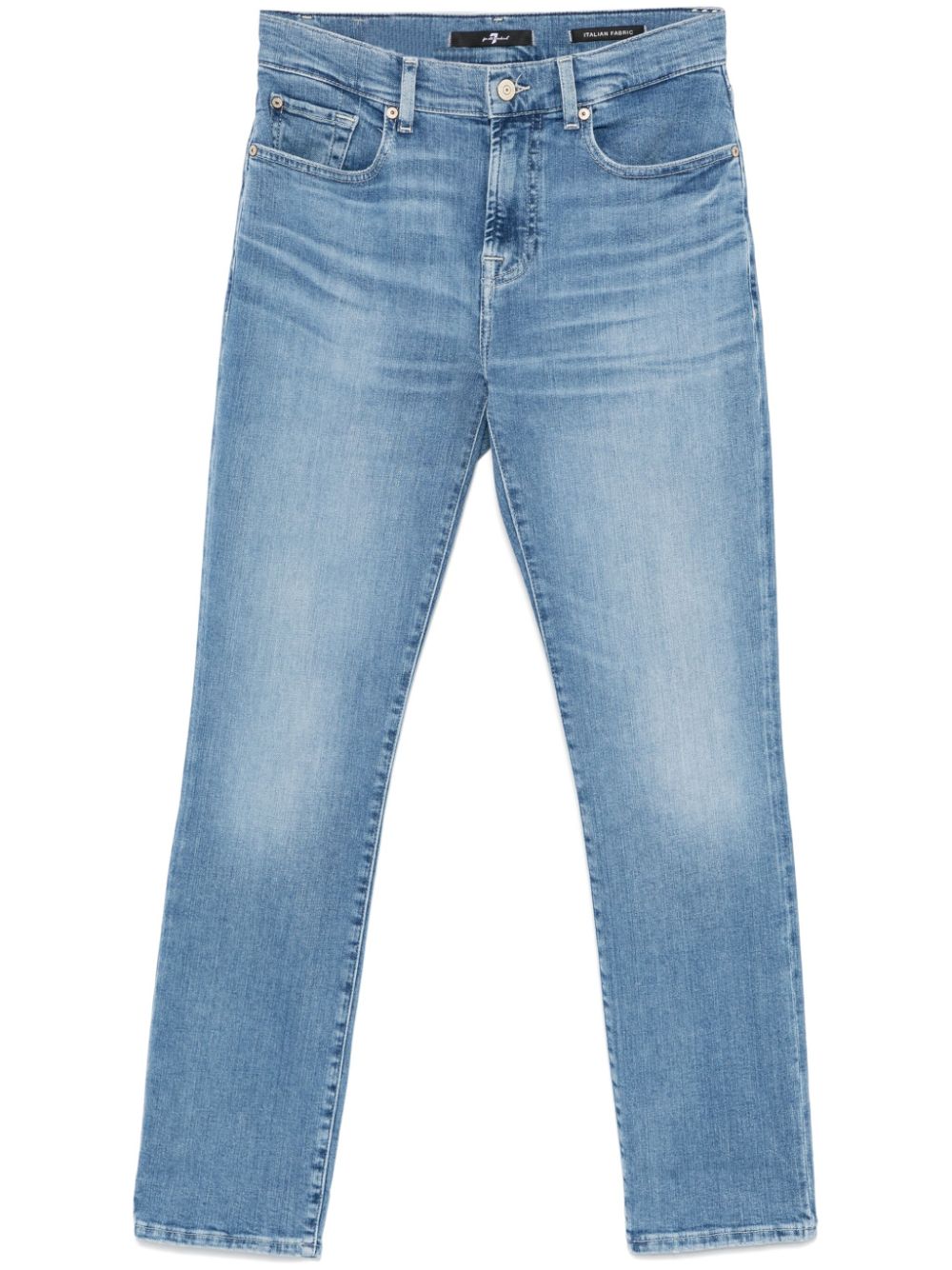 7 For All Mankind Washed Jeans In Blue