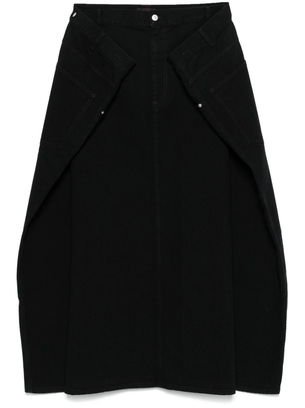 mid-rise maxi skirt