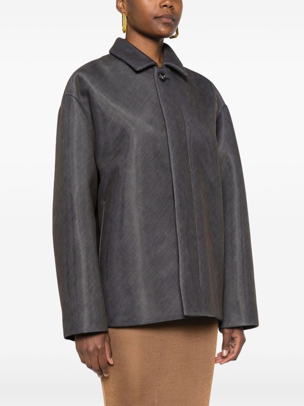 Shop Philosophy Di Lorenzo Serafini Scuba Jacket In Grey