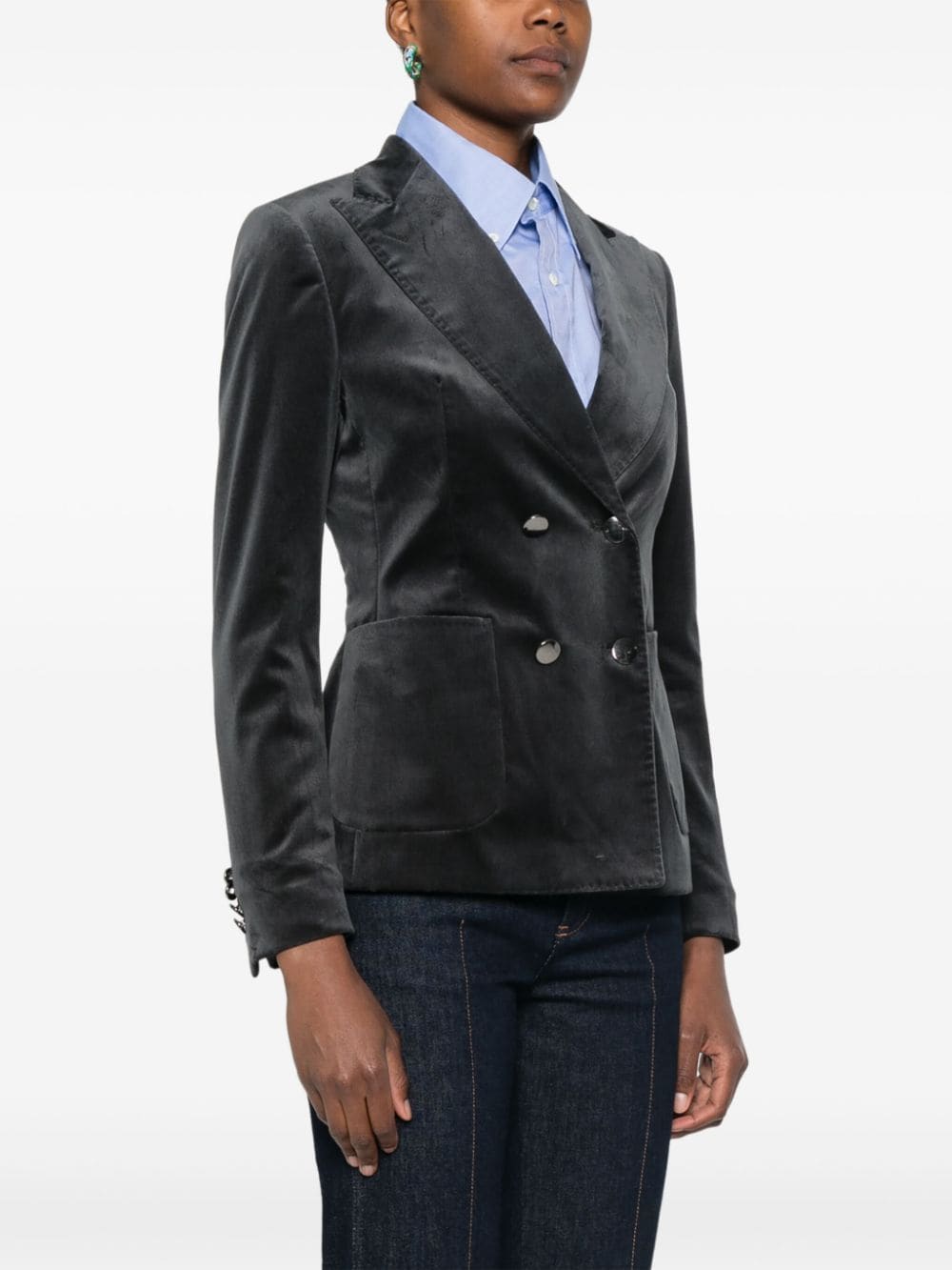 Shop Tagliatore J-coral Blazer In Grey