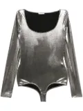 Patrizia Pepe laminated bodysuit - Gold