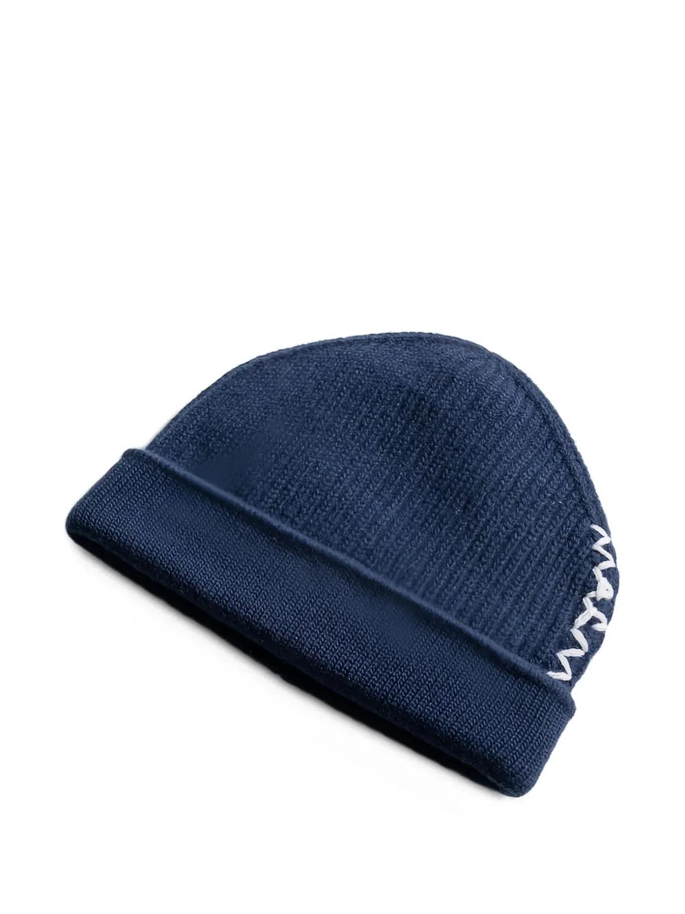 Marni Muts met geborduurd logo Blauw