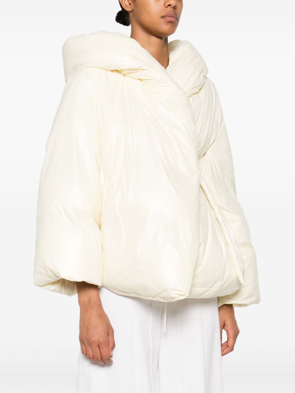 Shop Jnby Hooded Puffer Jacket In White